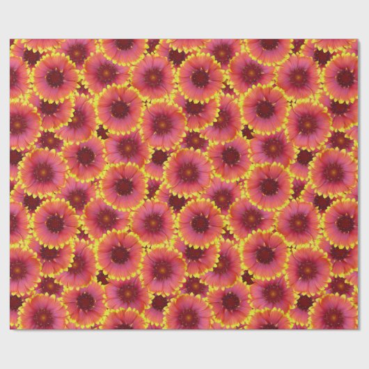 Gaillardia Seamless Pattern Geschenkpapier (Flach)