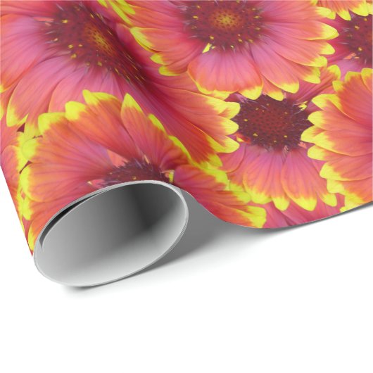 Gaillardia Seamless Pattern Geschenkpapier (Rolleneckpunkt)