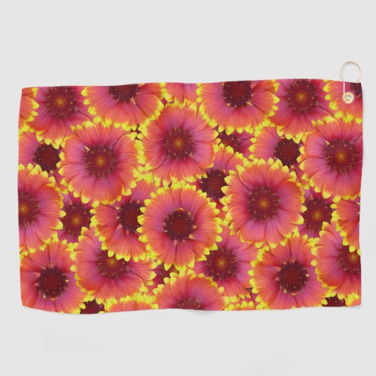 Gaillardia Seamless Pattern Golfhandtuch (Horizontal)