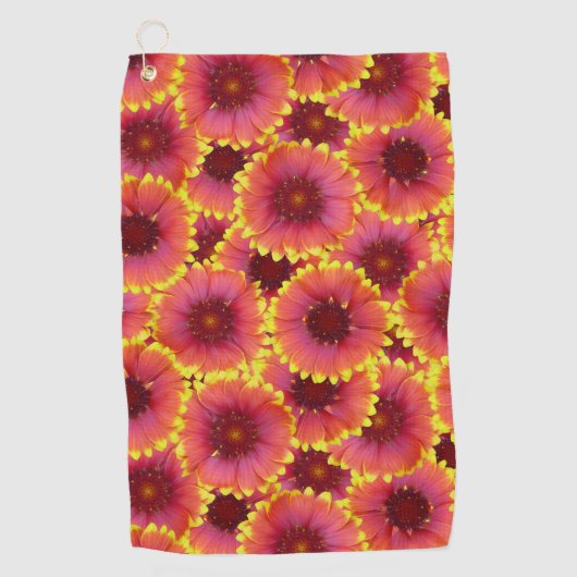 Gaillardia Seamless Pattern Golfhandtuch (Vorderseite)