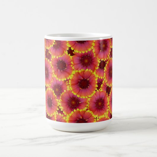 Gaillardia Seamless Pattern Kaffeetasse (Mittel)