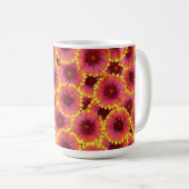 Gaillardia Seamless Pattern Kaffeetasse (VorderseiteRechts)