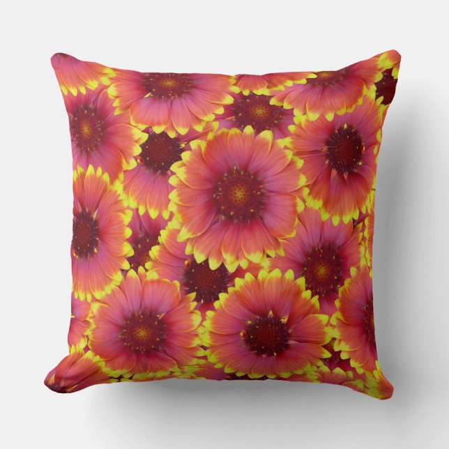 Gaillardia Seamless Pattern Kissen (Vorderseite)