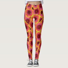 Gaillardia Seamless Pattern Leggings