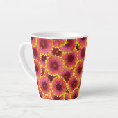 Gaillardia Seamless Pattern Milchtasse (Linke Ecke)
