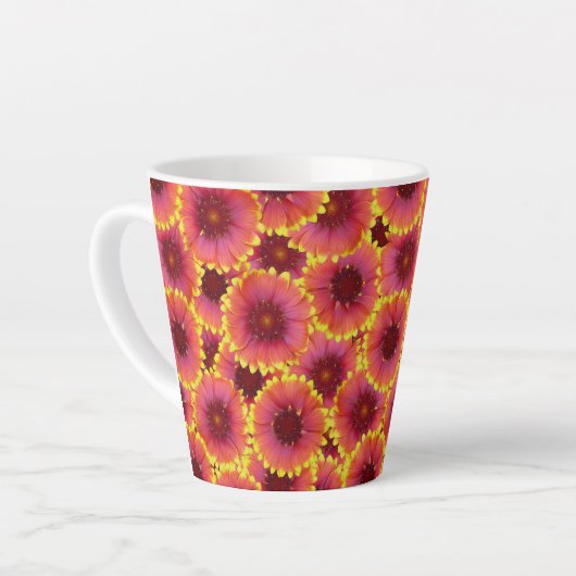 Gaillardia Seamless Pattern Milchtasse (Linke Ecke)