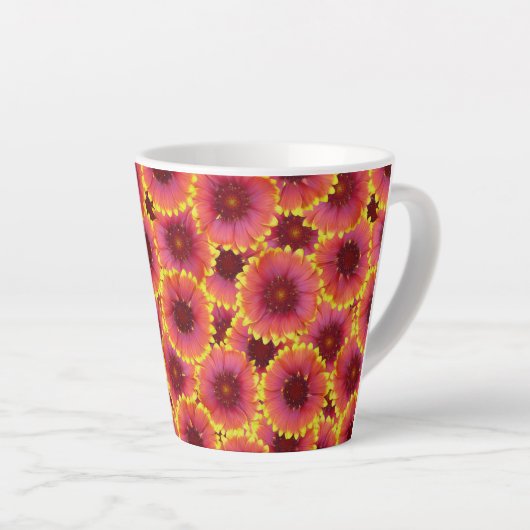 Gaillardia Seamless Pattern Milchtasse (Rechte Ecke)