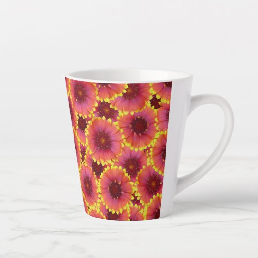Gaillardia Seamless Pattern Milchtasse (Rechts)