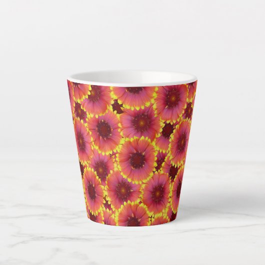 Gaillardia Seamless Pattern Milchtasse (Vorderseite)