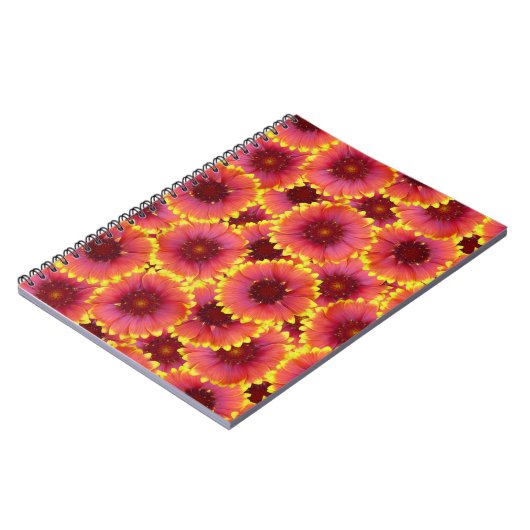 Gaillardia Seamless Pattern Notizblock (Linke Seite)