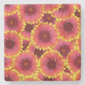 Gaillardia Seamless Pattern Steinuntersetzer (Vorderseite)
