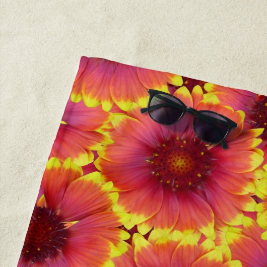 Gaillardia Seamless Pattern Strandtuch (Beispiel)