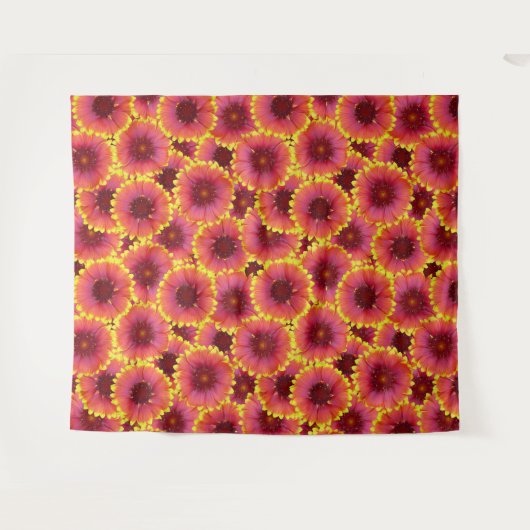 Gaillardia Seamless Pattern Wandteppich (Vorderseite (Horizontal))