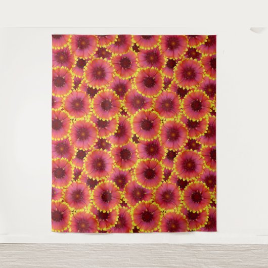 Gaillardia Seamless Pattern Wandteppich (Vorderseite)