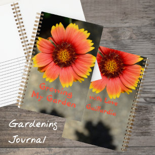 Gaillardia Sonnenblume in Orange und Gelb Gärtner Notizblock