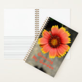 Gaillardia Sunflower of Orange and Yellow Gardener Notizblock (Innen)