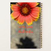 Gaillardia Sunflower of Orange and Yellow Gardener Notizblock (Rückseite)