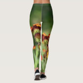 Gaillardia SunFlowers Wildblumen Blumengrün Leggings (Rückseite)