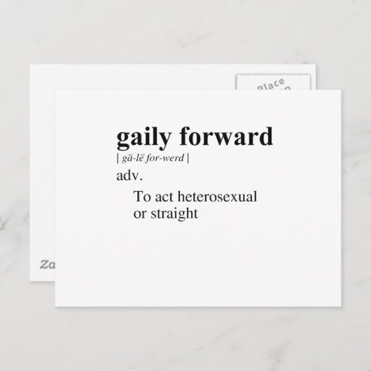 GAILY FORWARD POSTKARTE (Vorne/Hinten)