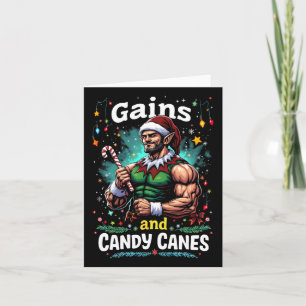 Gain and Candy Canes Christmas Elf Gym Workout Karte