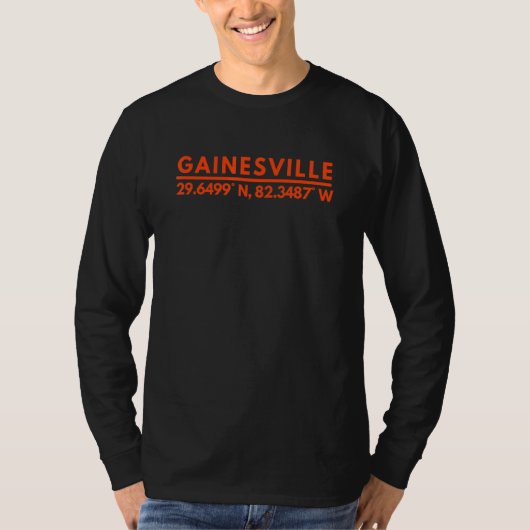 Gainesville Florida Fan Gator Staatsstolz Latitude T-Shirt (Vorderseite)