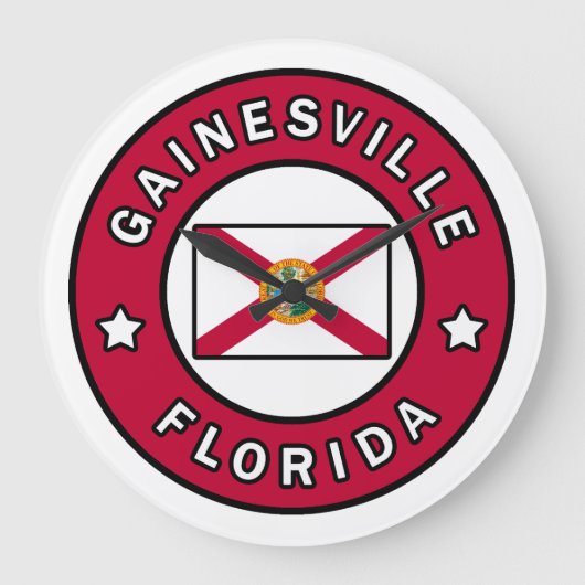 Gainesville Florida Große Wanduhr (Vorderseite)