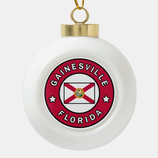 Gainesville Florida Keramik Kugel-Ornament (Vorderseite)