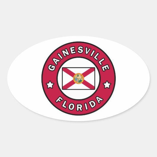 Gainesville Florida Ovaler Aufkleber (Vorderseite)