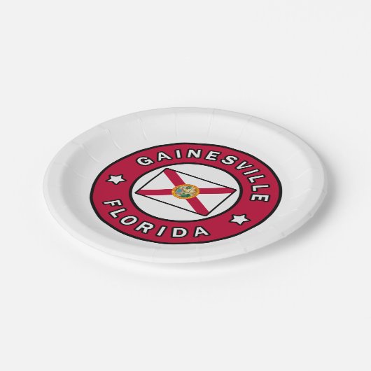 Gainesville Florida Pappteller (Schrägansicht)