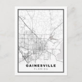 Gainesville Map Postkarte (Vorderseite)