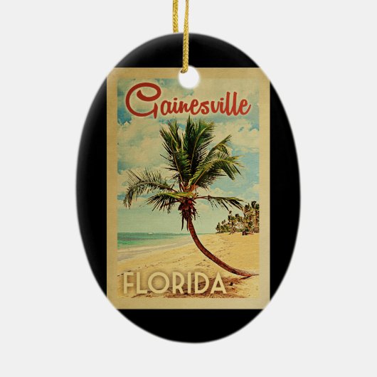 Gainesville Palm Tree Keramik Ornament (Hinten)