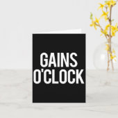 Gains O'clock Funny Gym Weightlift Bodybuilding Karte (Gelbe Blume)