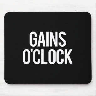 Gains O'clock Funny Gym Weightlift Bodybuilding Mousepad