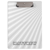 Gainsboro Color Stripe Funky Pattern Klemmbrett (Vorderseite)