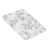 Gainsboro, Porzellan, weißer Rauchpunkt-Design Magnet (Rechte Seite)