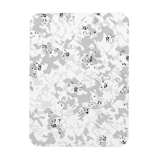 Gainsboro, Porzellan, weißer Rauchpunkt-Design Magnet (Vertikal)