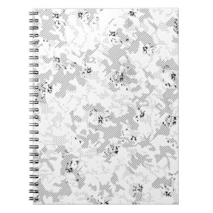 Gainsboro, Porzellan, White Spiral Foto Notebook Notizblock