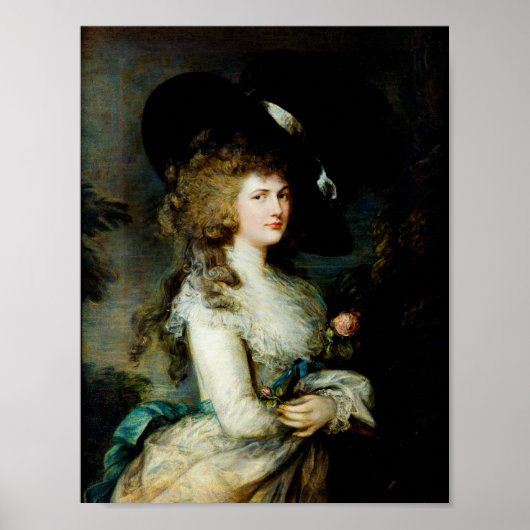 Gainsborough: Portrait von Georgiana Poster (Vorne)