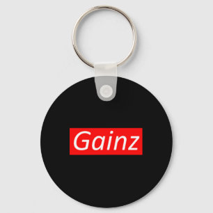 Gainz Bodybuilding Sport Fitness Geschenk Männer F Schlüsselanhänger
