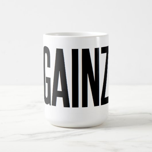 Gainz Trainingsübung Weightliftingzitat Kaffeetasse (Mittel)