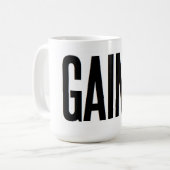 Gainz Trainingsübung Weightliftingzitat Kaffeetasse (Vorderseite Links)
