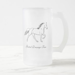 Gaited Dressage Fan Mattglas Bierglas