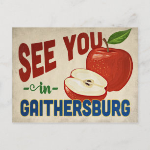 Gaithersburg Maryland Apfel - Vintage Reise Postkarte