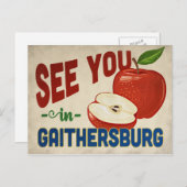 Gaithersburg Maryland Apple - Vintage Travel Postkarte (Vorne/Hinten)