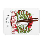 Gaiziņkalns Latvia ski logo Magnet (Horizontal)