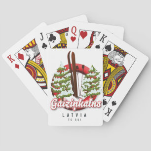 Gaiziņkalns Latvia ski logo Spielkarten