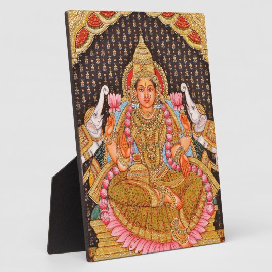 GAJA LAKSHMI INTRICATE TANJORE MALERIERUNG {SÜDIND FOTOPLATTE (Seite)