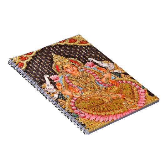 GAJA LAKSHMI VERWICKELTE TANJORE MALEREI {SÜDIND NOTIZBLOCK (Rechte Seite)