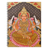 GAJA LAKSHMI VERWICKELTE TANJORE MALEREI {SÜDIND NOTIZBLOCK (Vorderseite)