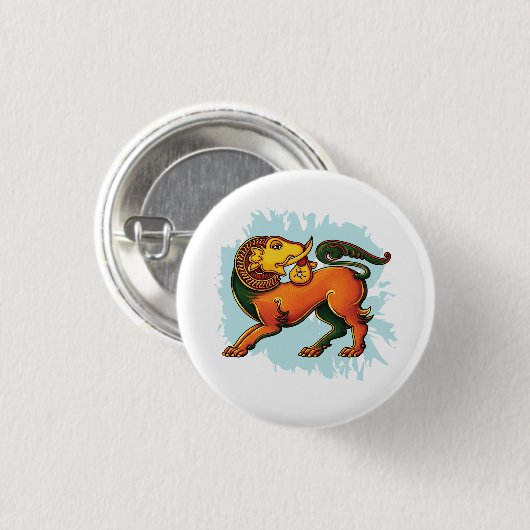 Gajasinha – Mythical Guardian of Strength Button (Vorne & Hinten)